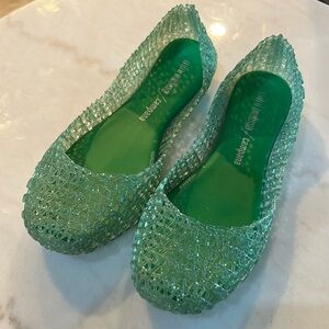 Mini Melissa Green slip on jellies size 2
